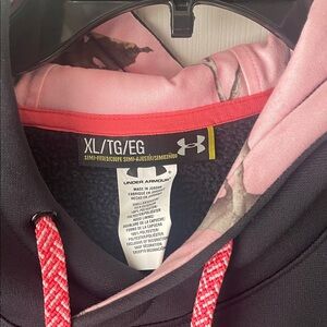 Under Armour Black Hoodie with Pink Details